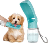 Foldable Dog Water Bottle-Wiggleez-350ML Blue-Wiggleez