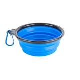 Folding Silicone Dog Bowl-Wiggleez-Blue-Wiggleez