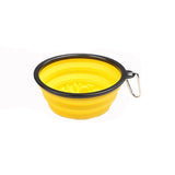 Folding Silicone Dog Bowl-Wiggleez-Slow food yellow-Wiggleez