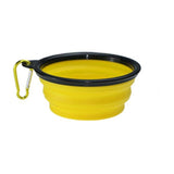 Folding Silicone Dog Bowl-Wiggleez-Yellow-Wiggleez