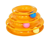 Four-Tier Ball Track Interactive Cat Tower Toy-Wiggleez-Blue-Wiggleez