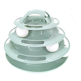 Four-Tier Ball Track Interactive Cat Tower Toy-Wiggleez-Blue-Wiggleez