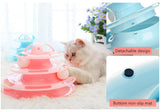 Four-Tier Ball Track Interactive Cat Tower Toy-Wiggleez-Blue-Wiggleez