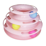 Four-Tier Ball Track Interactive Cat Tower Toy-Wiggleez-Blue-Wiggleez