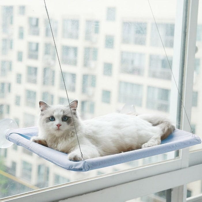 Hanging Cat Hammock Window Hanging Bed-Wiggleez-Blue-Wiggleez
