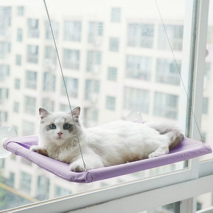 Hanging Cat Hammock Window Hanging Bed-Wiggleez-Purple-Wiggleez