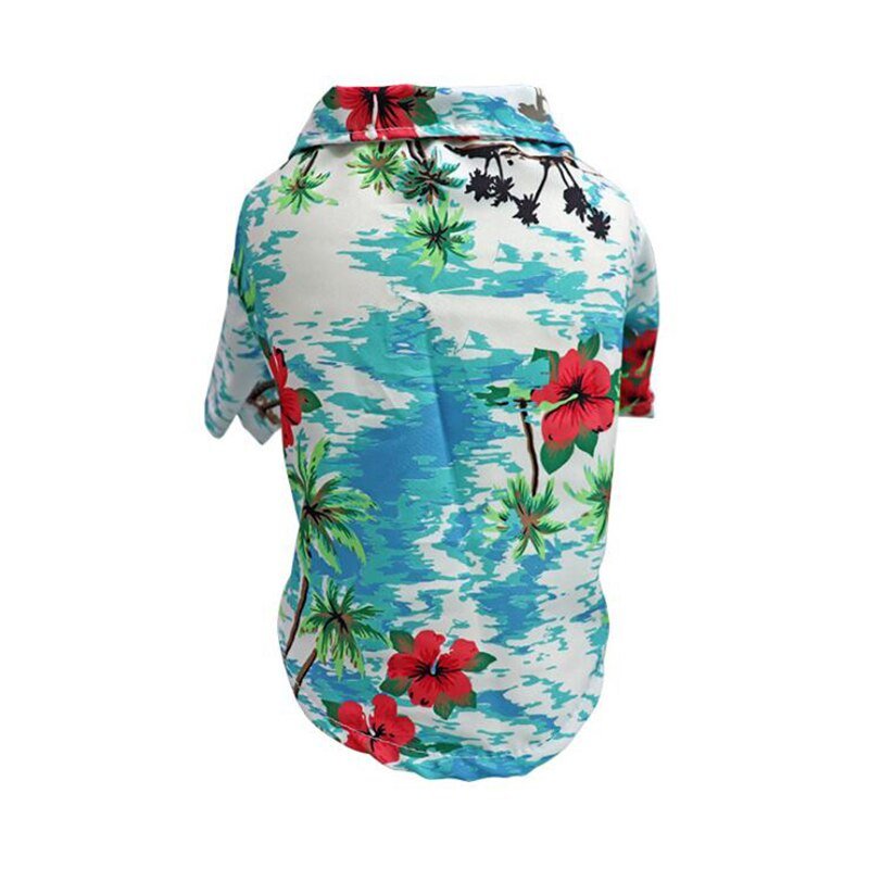 Hawaiian Style Summer Dog Shirts-Wiggleez-Light green-S-Wiggleez