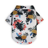 Hawaiian Style Summer Dog Shirts-Wiggleez-White Pineapple-S-Wiggleez
