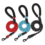 Heavy Duty Dog Reflective Leash With Comfortable Padded Handle-Wiggleez-Black-150cm-Wiggleez