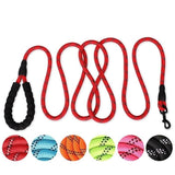 Heavy Duty Dog Reflective Leash With Comfortable Padded Handle-Wiggleez-Black-150cm-Wiggleez