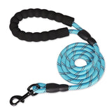 Heavy Duty Dog Reflective Leash With Comfortable Padded Handle-Wiggleez-Blue-150cm-Wiggleez