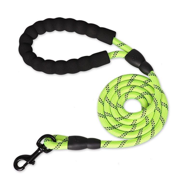 Heavy Duty Dog Reflective Leash With Comfortable Padded Handle-Wiggleez-Green-150cm-Wiggleez