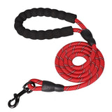 Heavy Duty Dog Reflective Leash With Comfortable Padded Handle-Wiggleez-Red-150cm-Wiggleez