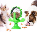 Interactive Cat Dog Treat Leaking Toy Wheel-Wiggleez-Green-Wiggleez