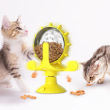 Interactive Cat Dog Treat Leaking Toy Wheel-Wiggleez-Yellow-Wiggleez