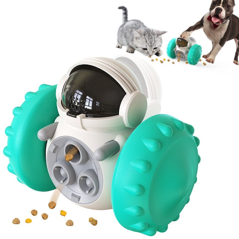 Interactive Dog Puzzle Toy Treat Dispenser Robot-Wiggleez-Lake Blue-Wiggleez