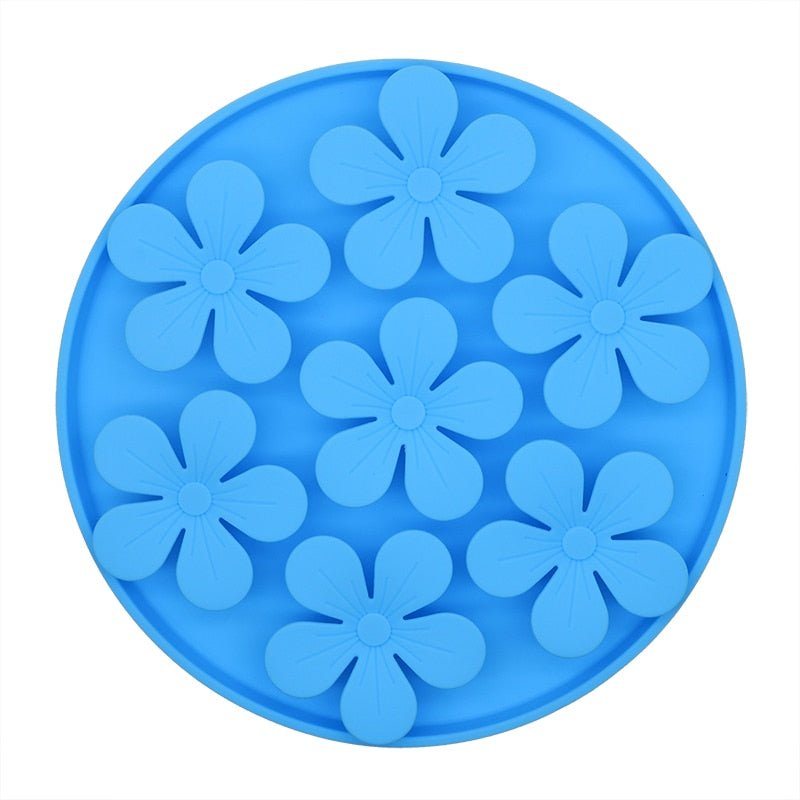 Interactive Dog and Cat Slow Feeder Bowl-Wiggleez-Blue Round-Wiggleez