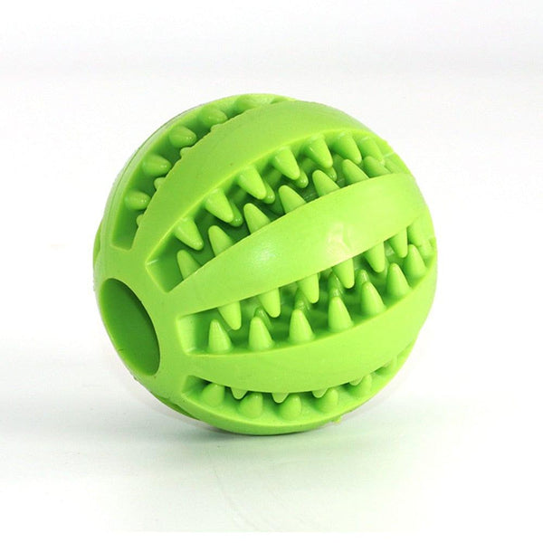 Interactive Elasticity Puppy Pet Chew Toy Tooth Cleaning Rubber Food Ball Toy-Wiggleez-Green-S-5cm-Wiggleez