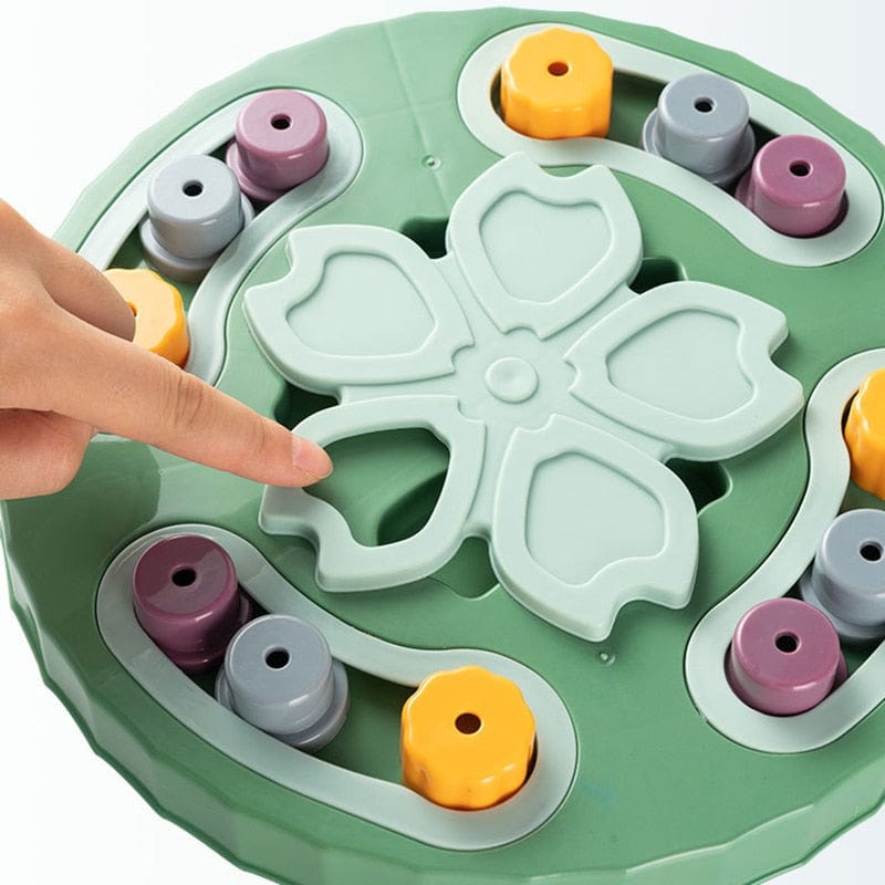 Interactive Pet Puzzle Toy Feeder-Wiggleez-Green-Wiggleez