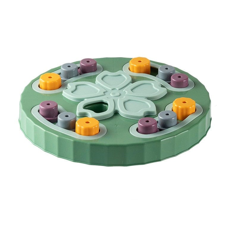 Interactive Pet Puzzle Toy Feeder-Wiggleez-Green-Wiggleez