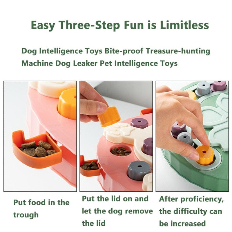 Interactive Pet Puzzle Toy Feeder-Wiggleez-Green-Wiggleez