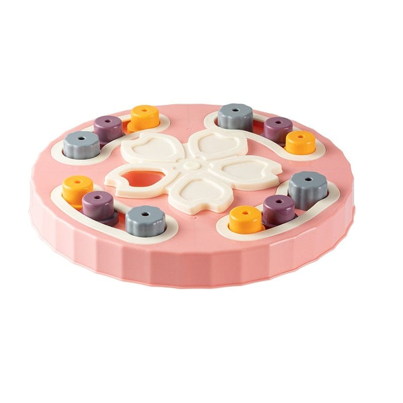 Interactive Pet Puzzle Toy Feeder-Wiggleez-Pink-Wiggleez