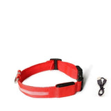 Led Dog Collar Light-Wiggleez-Red USB charging-XS-Wiggleez