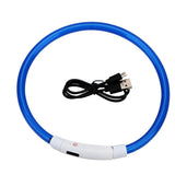 Led Light Dog Collar- USB Charging-Wiggleez-Blue-Wiggleez