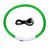 Led Light Dog Collar- USB Charging-Wiggleez-Green-Wiggleez