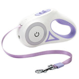 Light Up the Night Led Lights Automatic Dog Leash-Wiggleez-Purple-3M-Wiggleez