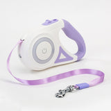 Light Up the Night Led Lights Automatic Dog Leash-Wiggleez-Purple-3M-Wiggleez