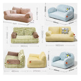 Modern Luxury Small Dog Cat Nest Sofa Bedding-Wiggleez-Baby Blue Plush Sofa Bed-Wiggleez
