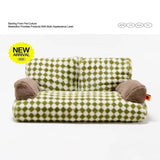 Modern Luxury Small Dog Cat Nest Sofa Bedding-Wiggleez-Baby Blue Plush Sofa Bed-Wiggleez