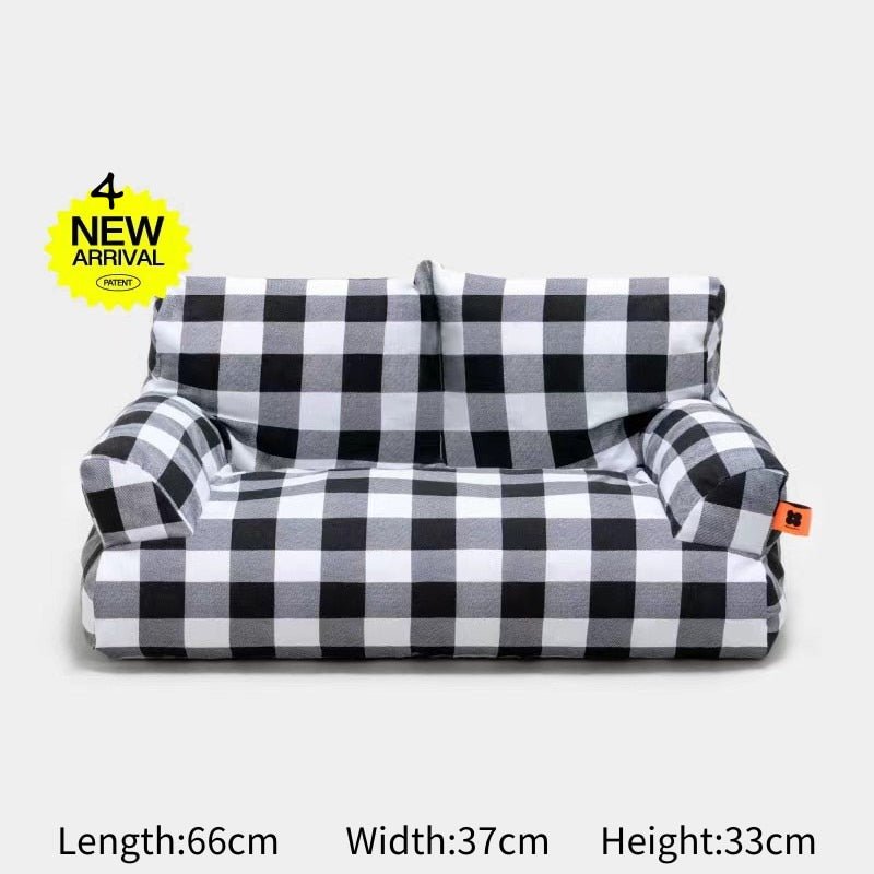 Modern Luxury Small Dog Cat Nest Sofa Bedding-Wiggleez-Black White Modern Sofa Bed-Wiggleez