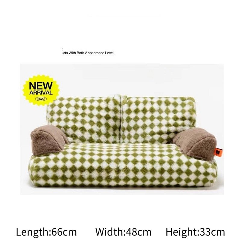 Modern Luxury Small Dog Cat Nest Sofa Bedding-Wiggleez-Brown Modern Sofa Bed-Wiggleez