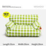 Modern Luxury Small Dog Cat Nest Sofa Bedding-Wiggleez-Green/Yellow Love Seat Bed-Wiggleez
