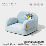 Modern Luxury Small Dog Cat Nest Sofa Bedding-Wiggleez-Light Blue Floating Cloud Sofa Bed-Wiggleez