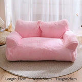 Modern Luxury Small Dog Cat Nest Sofa Bedding-Wiggleez-Pink Plush Sofa Bed-Wiggleez