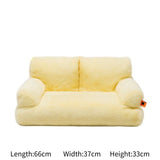Modern Luxury Small Dog Cat Nest Sofa Bedding-Wiggleez-Yellow Plush Sofa Bed-Wiggleez