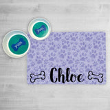 Personalized Customized Waterproof Dog Cat Food Bowl Mat-Wiggleez-H-60x35cm-Wiggleez