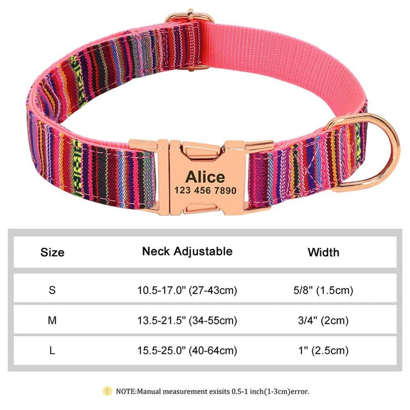 Personalized Dog Collar-Wiggleez-Rose-S-Wiggleez