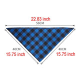 Personalized Embroidered Premium Plaid Dog Bandana-Personalized Embroidered Premium Plaid Dog Bandana,-Wiggleez-Red-24x 16 x 16 in-Wiggleez