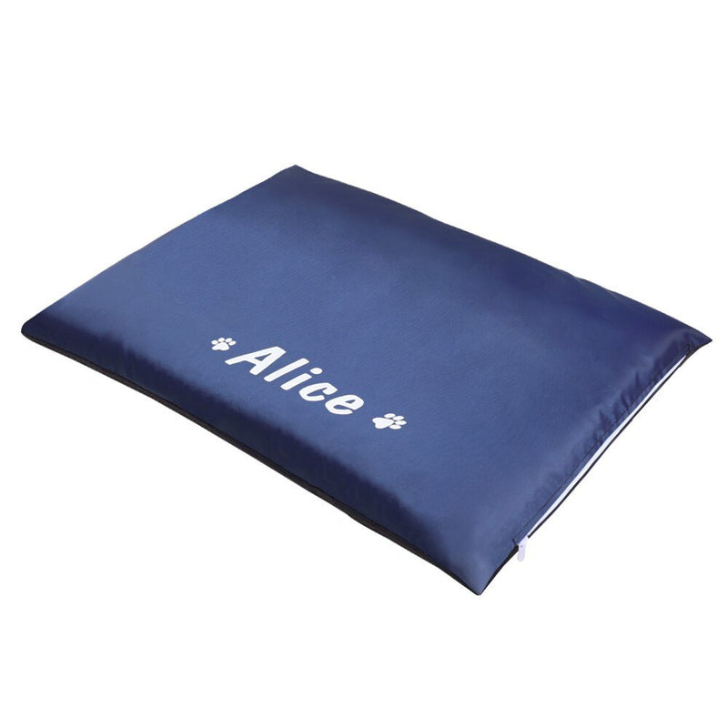 Personalized Non-Slip Sleeping Waterproof Indoor Outdoor Pet Bed Mat-Wiggleez-Blue-S-Wiggleez
