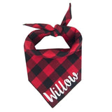 Personalized Plaid Dog Bandana Scarf-Wiggleez-Green-Wiggleez