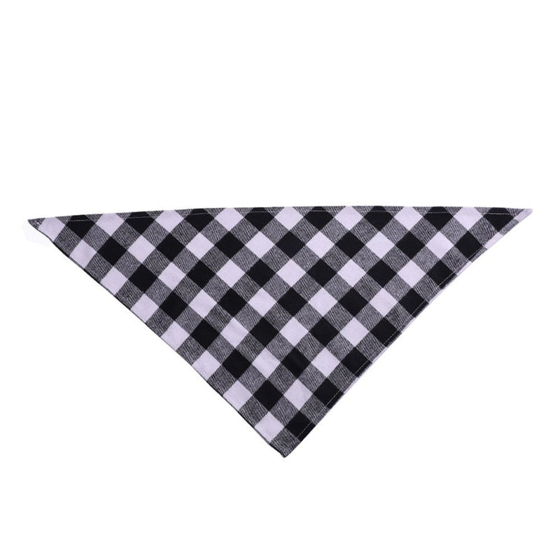 Personalized Plaid Dog Bandana Scarf-Wiggleez-Gray-Wiggleez