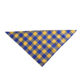 Personalized Plaid Dog Bandana Scarf-Wiggleez-Yellow-Wiggleez