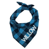 Personalized Plaid Dog Bandana Scarf-Wiggleez-Green-Wiggleez