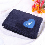 Personalized Soft Fluffy Fleece Warm Dog Blanket-Wiggleez-Deepblue-28 x 20 in-Wiggleez