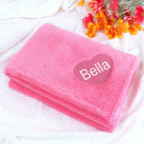 Personalized Soft Fluffy Fleece Warm Dog Blanket-Wiggleez-Pink-28 x 20 in-Wiggleez