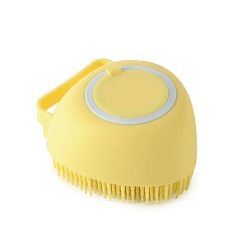 Pet Bath Brush Shampoo-Wiggleez-Square Yellow-Wiggleez